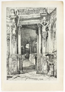 Zwinger Palace, Dresden, 1833, Samuel Prout (English, 1783-1852), probably printed by Charles