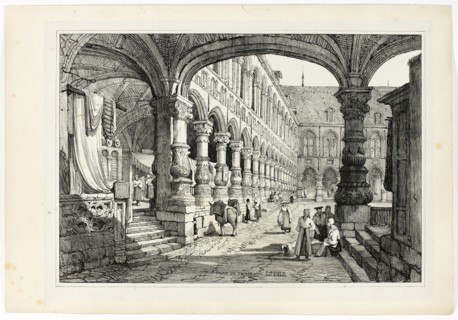 Palais du Prince, Liège, 1833, Samuel Prout (English, 1783-1852), probably printed by Charles
