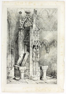 At Rattisbone, 1833, Samuel Prout (English, 1783-1852), probably printed by Charles Joseph