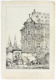 Chateau de Martinsbourg, Mayence, 1833, Samuel Prout (English, 1783-1852), probably printed by