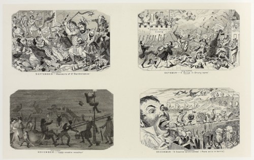 September, Massacre of St. Bartholomew from George Cruikshank’s Steel Etchings to The Comic