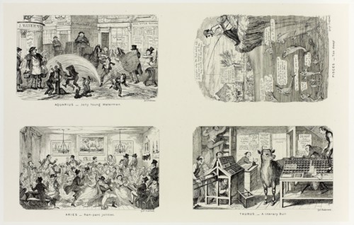 Aquarius, Jolly Young Watermen from George Cruikshank’s Steel Etchings to The Comic Almanacks: