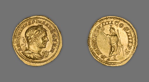 Aureus (Coin) Portraying Emperor Caracalla, 216, issued by Caracalla, Roman, minted in Rome, Rome,