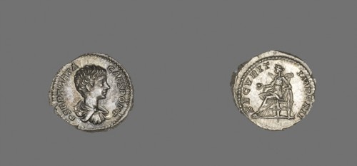 Denarius (Coin) Portraying Emperor Geta, AD 199/204, Roman, Rome, Silver, Diam. 1.9 cm, 3.44 g