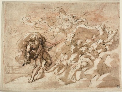 Juno Commanding Aeolus to Release the Winds, n.d., Unknown Artist, Italian, 17th century, Italy,