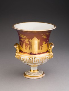 Urn, 1805/10, England, Staffordshire, Staffordshire, Lead-glazed earthenware with lustre