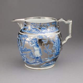 Pitcher, 1810/20, England, Staffordshire, Staffordshire, Lead-glazed earthenware with lustre