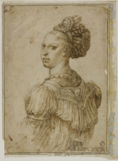 Ideal Bust of a Woman, n.d., Attributed to Bartolomeo Passarotti, Italian, 1529-1592, Italy, Pen