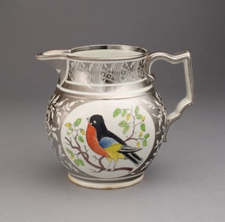 Pitcher, 1810/20, England, Staffordshire, Staffordshire, Lead-glazed earthenware with lustre