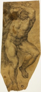 Ascending Male Nude, mid–16th century, After Michelangelo Buonarroti, Italian, 1475-1564, Italy,