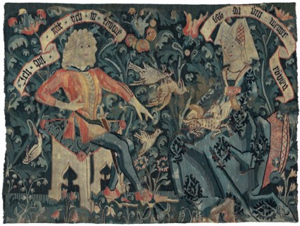 The Lovers, 1490/1500, Basel (present-day Switzerland), Basel, Hemp, wool and silk, slit and double