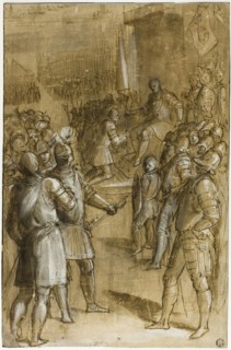 Study for Cosimo I Reorganizing the Tuscan Troops, 1589, Ludovico Buti, Italian, c. 1550-1611,