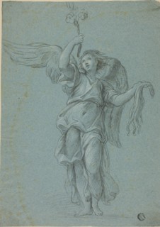 Angel Holding Flowers and Scourge, c. 1756, Attributed to Stefano Pozzi (Italian, 1699-1768), after