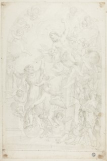 Christ Appearing to Monastic Saint in Ecstasy, n.d., Follower of Carlo Maratti, Italian, 1625-1713,