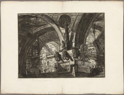 The Pier with a Lamp, plate 15 from Imaginary Prisons, 1761, Giovanni Battista Piranesi, Italian,