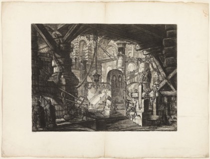 The Pier with Chains, plate 16 from Imaginary Prisons, 1761, Giovanni Battista Piranesi, Italian,