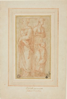 Two Female Figures with Child, 1530/45, Ascribed to Valerio Belli, Italian, c. 1468-1546, Italy,