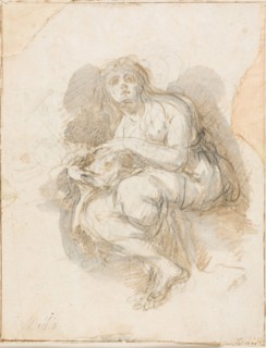 Female Saint Holding Skull, n.d., Possibly Bartolomé Estéban Murillo, Spanish, 1618-1682, Spain,