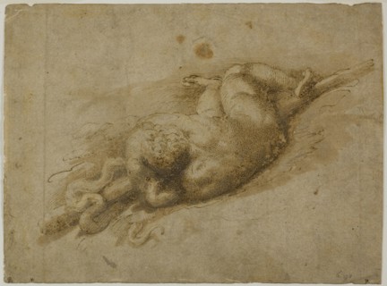 Infant Hercules (recto), Standing Putto with Hand to Chin (verso), 1523/1540, Follower of Francesco