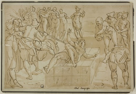 Martyrdom of Saint Lawrence, c. 1580, School of Luca Cambiaso, Italian, 1527-1585, Italy, Pen and