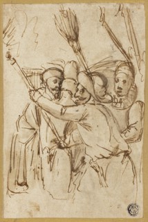 Carnival Figures, n.d., Attributed to Antonio Carracci (Italian, 1583-1618), or possibly Agostino