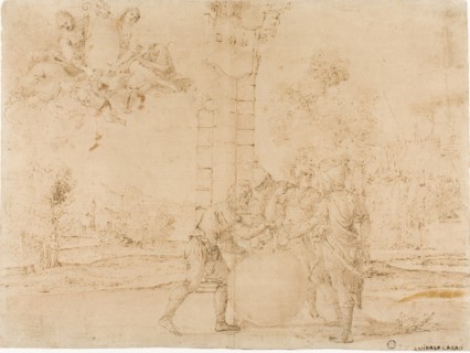 Octavian, Mark Antony, and Lepidus Dividing the Roman Empire, with Bologna in the Background, c.