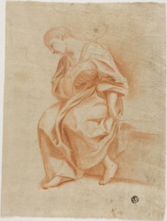Seated Woman in Profile, n.d., Possibly after Marcantonio Franceschini (Italian, 1648-1729), or