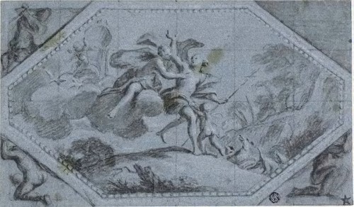 Ceiling Decoration with Venus and Adonis, n.d., Attributed to Giovanni Battista Cipriani, Italian,
