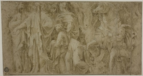 Story of Niobe: Niobe Receiving Gifts from Worshippers, Youth with Horse, late 16th century, After