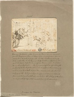 Historical Mat, n.d., Simone Cantarini, Italian, 1612-1648, Italy, Historical mat, 92 x 95 mm