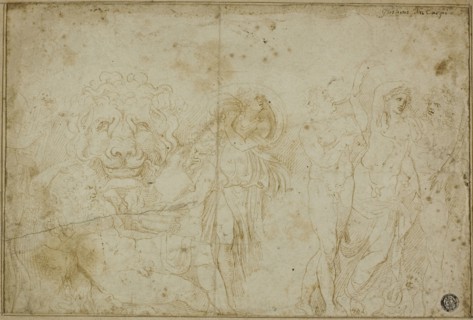 Blenheim Palace Sarcophagus: Bacchanale with Lion’s Head, 1549/53, Girolamo Sellari, called