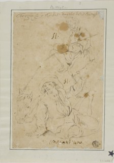Two Peasants with Donkey, n.d., Attributed to or possibly after Michelangelo Cerquozzi, Italian,