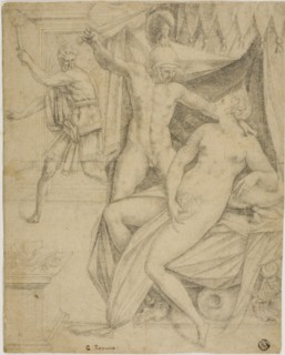 Tarquin and Lucretia, n.d., School of Fontainebleau, French, flourished 1530s-1610, France, Black