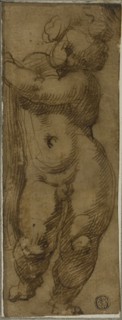 Standing Putto Seen from the Front: Study for the Virgin in Glory with Saints Petronius, Dominic,