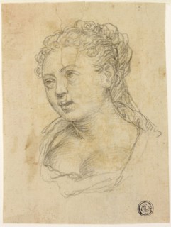 Woman’s Head (recto), Sketch of Arm and Hand (verso), 1590/96, Follower of Paolo Veronese, Italian,
