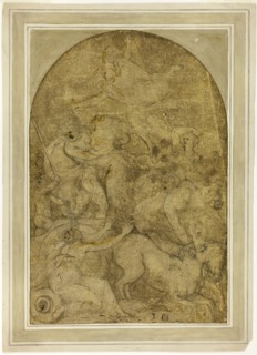 Rape of Proserpina, 1550/59, Unknown Artist, Italian, mid-16th century, Italy, Pen and black ink