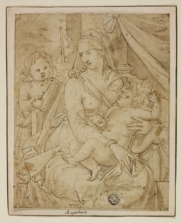 Virgin and Child with the Infant John the Baptist, 1540/56, Luca Penni, Italian, 1500/04-1557,