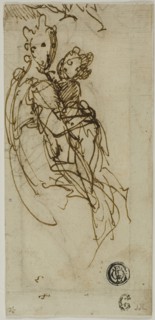 Seated Virgin and Child (recto), Seated Virgin and Child (verso), 1570/90, Bernardino India,