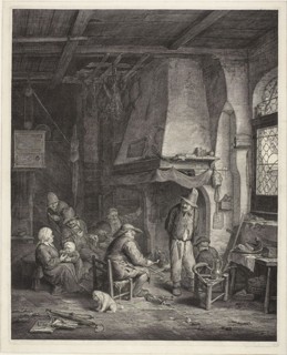 Interior, called The Skaters, c. 1655, Cornelis Visscher (Dutch, c. 1629-1658), after Adriaen van
