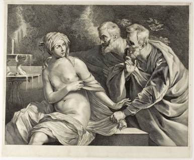 Susanna and the Elders, n.d., Cornelis Visscher, the Elder, Netherlandish, c. 1520-1586, Holland,