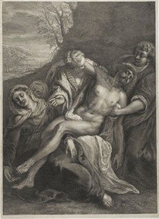 The Entombment, n.d., Cornelis Visscher, the Elder (Netherlandish, c. 1520-1586), after Jacopo
