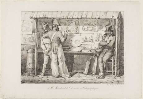 The Lithograph Seller, c. 1819, Nicolas Toussaint Charlet (French, 1792-1845), printed by Francois