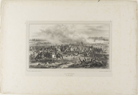 Lutzen, May 2, 1813, 1831, Denis Auguste Marie Raffet (French, 1804-1860), printed by Chez Gihaut