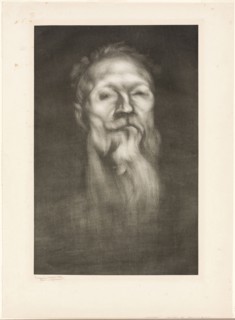 Portrait of Auguste Rodin, 1897, Eugène Carrière, French, 1849-1906, France, Lithograph in black