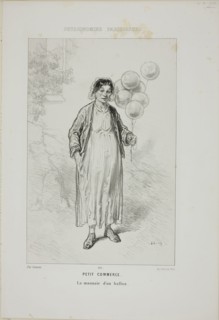 Physionomies Parisiennes: Petit Commerce. La Monnaie d’un Ballon., 1857–58, Paul Gavarni, French,