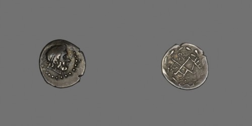 Hemidrachm (Coin) Depicting the God Zeus, 280/146 BC, Greek, Achaea department, Silver, Diam. 1.6