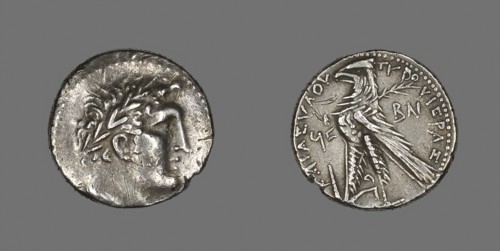 Shekel (Coin) Depicting the God Melkarth, 31/30 BC, Greek, minted in Tyre, Syria, Tyre, Silver,