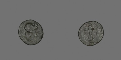 Hexas (Coin) Depicting the God Apollo, late 3rd/2nd century BC, Greek, Greece, Bronze, Diam. 1.7