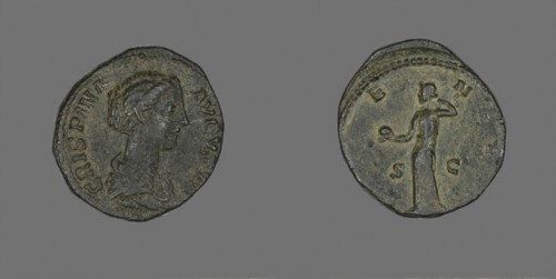 Coin Portraying Empress Crispina, AD 177/183, Roman, Roman Empire, Bronze, Diam. 2.6 cm, 11.35 g