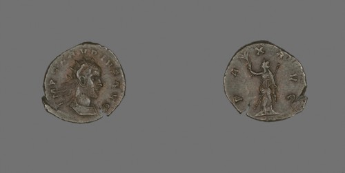 Coin Portraying Emperor Claudius Gothicus, AD 268/270, Roman, Roman Empire, Bronze, DIam. 2.1 cm, 2